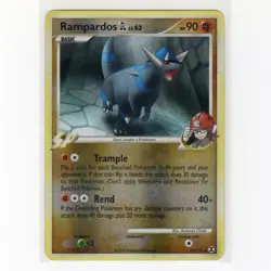 Pokemon TCG Rampardos GL 11/111 DPP Rising Rivals Reverse Holo Card EN-MP 2009 - Image 1