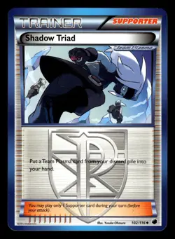 Shadow Triad 102/116 BW Plasma Freeze Pokemon Card - Image 1