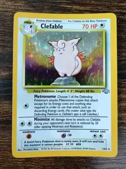 Clefable Jungle 1/64 Holo Rare Pokemon Card NM-M - Image 1