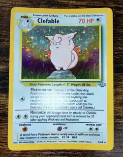 Clefable Jungle 1/64 Holo Rare Pokemon Card NM-M - Image 2