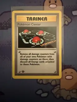 Pokemon Center Trainer 85/102 - NM - 1st Edition Base Set Card - Image 1
