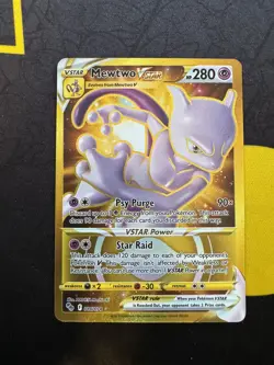 Mewtwo V Star Pokemon Go 086/078 Pokemon Card Secret Rare NEAR-MINT Ship Protect - Image 2