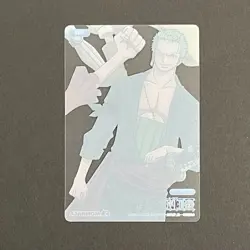 S1025 Roronoa Zoro Japanese One Piece x Morinaga Wafer Card - Image 2