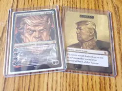 Magic The Gathering Promotional DONALD TRUMP cards Lot of 2 Mint Unplayed - Image 1