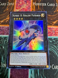 Yu-Gi-Oh! Number 18: Heraldry Patriarch WSUP-EN004 Super 1st Edition NM a1/ - Image 1