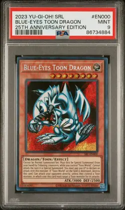 Yu-Gi-Oh! TCG Blue-Eyes Toon Dragon Spell Ruler SRL-EN000 Secret Rare PSA 9 - Image 1