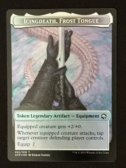 1x MTG Treasure Icingdeath, Frost Tongue Double-Sided Token (Foil) - (AFR) - Image 2