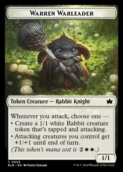 Warren Warleader Token X1-NM/M- Bloomburrow - Image 1