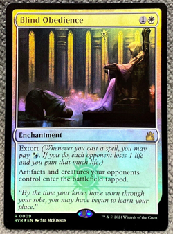 mtg magic Blind Obedience FOIL ENGLISH ravnica remastered obeissance aveugle - Image 1