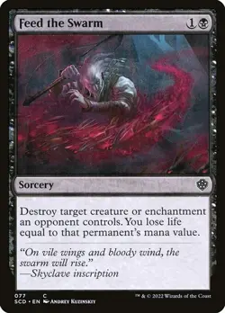 x4 NM (Playset) Feed the Swarm, MTG, Starter Commander Deck, Magic, 77 - Image 1
