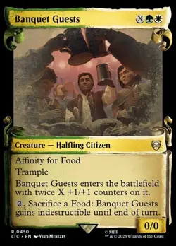 Magic The Gathering MTG BANQUET GUESTS SHOWCASE SCROLL The Lord of the Rings NM - Image 1