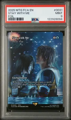 Stay with Me FOIL (Rhystic Study) 0031 PSA 9 (MTG Final Fantasy 2025) - Image 1