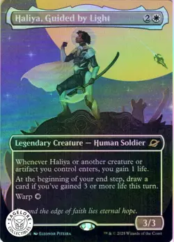 MTG Haliya, Guided by Light (Borderless) (289) | Foil | Edge of Eternities - Image 1