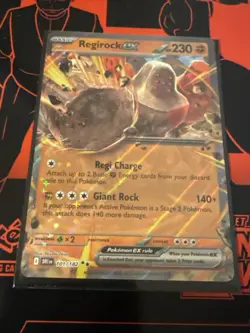 REGIROCK EX 101/182 DESTINED RIVALS POKEMON (DOUBLE RARE, NM) - Image 1
