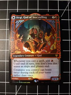 Birgi, God of Storytelling / Harnfel, Horn of Bounty SHOWCASE FOIL Kaldheim MTG - Image 2