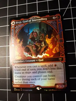 Birgi, God of Storytelling / Harnfel, Horn of Bounty SHOWCASE FOIL Kaldheim MTG - Image 3