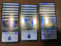 Lot of 20x Random FOIL Island New Frame Only - Basic Lands - MTG Magic NM-LP - Image 1