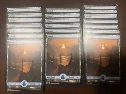 Lot of 20x Island #186 - Wright Art - HOU Hour of Devast - MTG Magic NM FULL ART - Image 1