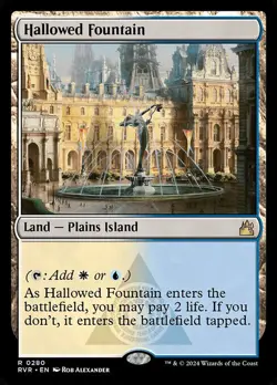 NM Hallowed Fountain, MTG, Ravnica Remastered, Magic the Gathering, 280 - Image 1