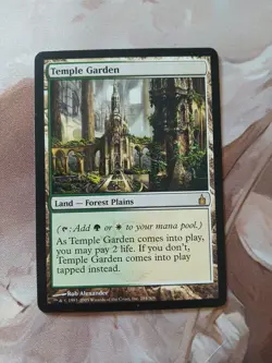 Magic The Gathering Temple Garden Ravnica City Of Guilds Rare MP 2005 - Image 1