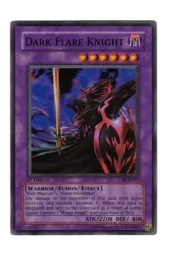 Yugioh- 1X Dark Flare Knight - Super Rare - 1st Edition - DCR-017 - Light Play - Image 1