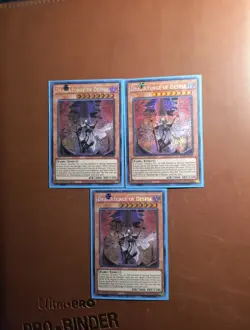 Yugioh - Dramaturge of Despia MP22-EN124 NM 1st ed Prismatic Secret Rare x3 - Image 1