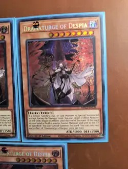 Yugioh - Dramaturge of Despia MP22-EN124 NM 1st ed Prismatic Secret Rare x3 - Image 3
