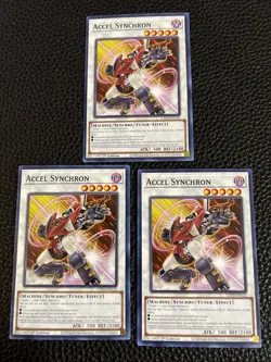 Accel Synchron (x3) LDS3-EN120 Yugioh 1st Edition - Image 1