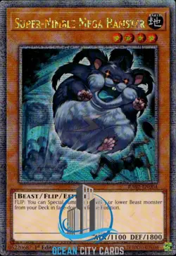 Yugioh Super Nimble Mega Hamster RA02-EN004 Quarter Century Secret Rare - Image 1