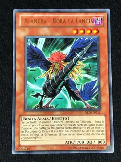 YUGIOH BLACKWING BORA THE SPEAR DL09-EN011 ITALIAN RARE NM RED - Image 1