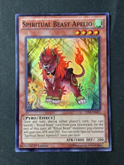 Yu-Gi-Oh TCG #THSF-EN025 Spiritual Beast Apelio 1st Edition Super Rare MP - Image 1