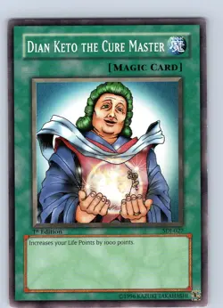 Yu-Gi-Oh TCG Dian Keto The Cure Master SDJ-027 1st Edition Common Card Played LP - Image 1