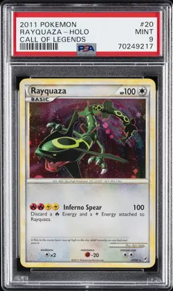 2011 POKEMON CALL OF LEGENDS #20 RAYQUAZA-HOLO PSA 9 - Image 1