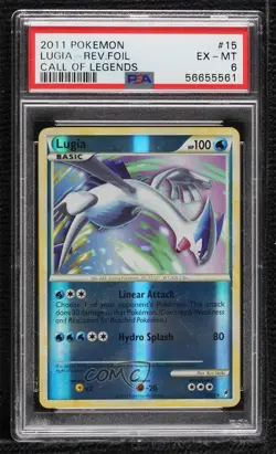 Lugia Reverse Foil Pokemon HeartGold & SoulSilver Call of Legends PSA 6 - Image 1