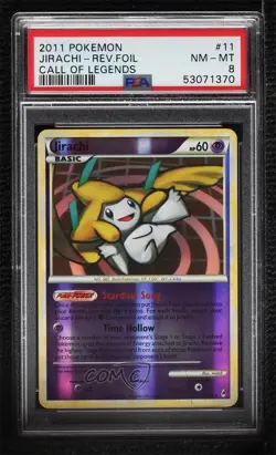 Jirachi Reverse Foil Pokemon HeartGold & SoulSilver Call of Legends PSA 8 - Image 1