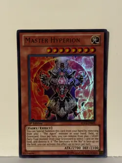 Master Hyperion 1st Ed Ultra Rare SDLS-EN001 NM Yugioh Fast Ship - Image 1
