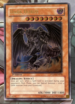 YuGiOh Dark Horus PTDN-EN016 Ultimate Rare 1st Edition - Image 1