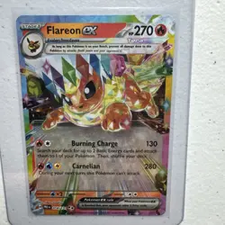 Pokemon Flareon EX Prismatic Evolutions Holo Card 14/131 Surprise Box Exclusive - Image 1