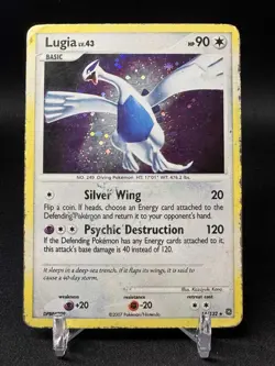 Pokemon Card Lugia 14/132 Secret Wonders Holo Rare Damaged - Image 1