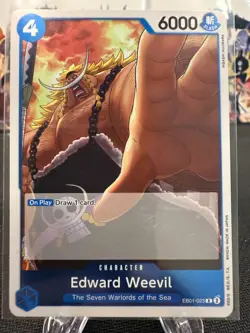 EB01-023 Edward Weevil Extra Booster Memorial Collection One Piece Card ENGLISH - Image 1
