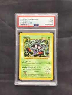 Pokemon Cards: Base Set Shadowless Common: Tangela 66/102 PSA 9 - Image 1