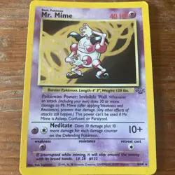 Mr Mime 6/64 Jungle Set Holo Rare Pokemon Card WOTC TCG 1999 - Image 1