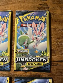 Pokemon 2019 Unbroken Bonds 3 Card Booster Pack Sealed 6 Packs - Image 4
