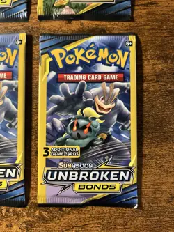 Pokemon 2019 Unbroken Bonds 3 Card Booster Pack Sealed 6 Packs - Image 5