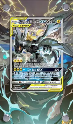 Pokemon Card Pikachu and Zekrom Gold Metal TCG Metal Card NEWNE - Image 2