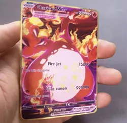 NEW Pokemon Card Charizard VMAX 999999point Gold Metal Collectible Gift - Image 2