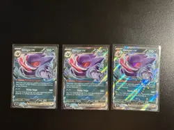 Gengar ex 104/162 - Temporal Forces Double Rare Holo Pokemon Card NM x3 - Image 1