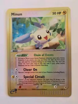 Minun - 7/97 - EX Dragon Holo Rare Pokemon Card 2003 - LP - Image 1