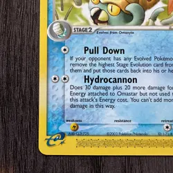 Omastar 19/100 Sandstorm Regular Rare LP Pokemon Card TCG - Image 4