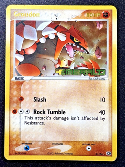 Groudon 5/106 EX Emerald Pokemon Card Reverse Holo Foil Rare VHP - Image 1
